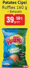 RUFFLES PATATES CİPSİ BAHARATLI 160 G RUFFLES PATATES CİPSİ BAHARATLI 160 G